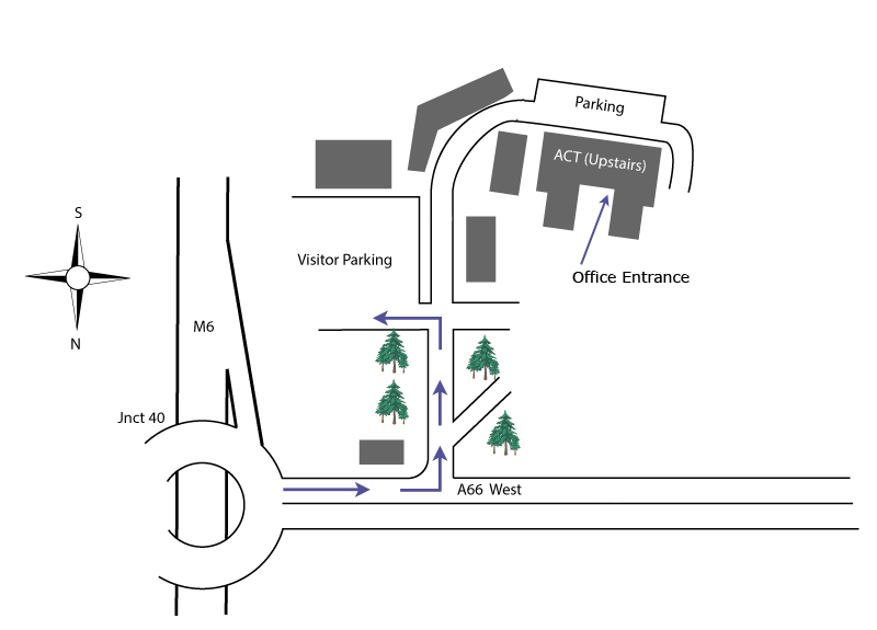 Diagram showing location of ACT’s office.