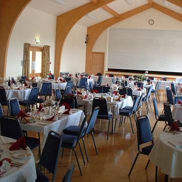 Main Hall set up for an event